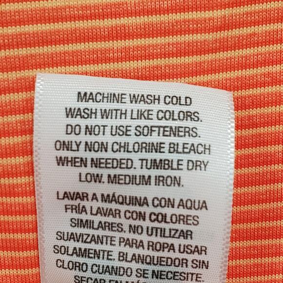 Russell Dri-Power 360 Orange Stripe Training Fit Short Sleeve Tee Small - Picture 5 of 12